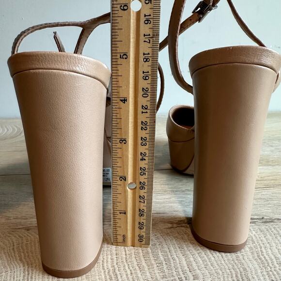 Schutz Josie Mila Platform Heels Nude Beige 9 - Picture 16 of 16